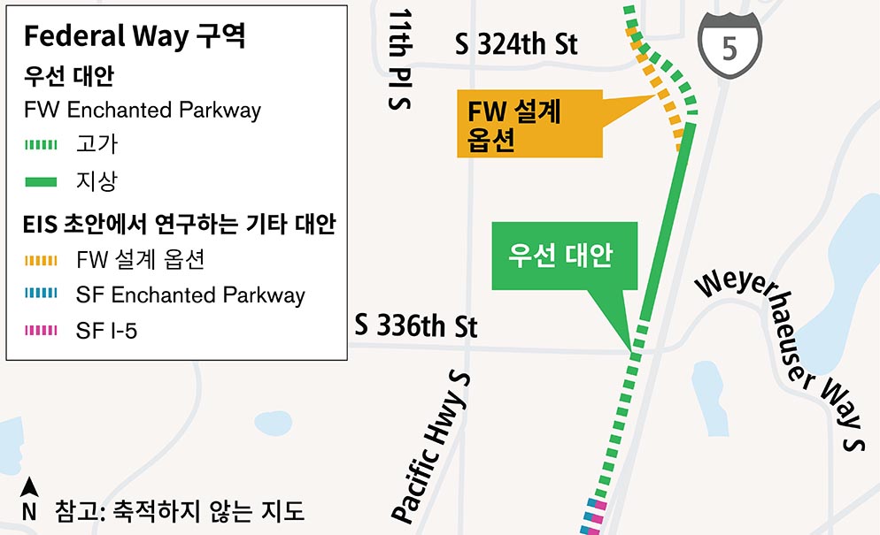 Federal Way 구역 지도